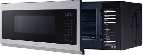 Samsung - 1.1 cu. ft. Smart SLIM Over-the-Range Microwave with 400 CFM Hood Ventilation - Stainless Steel
