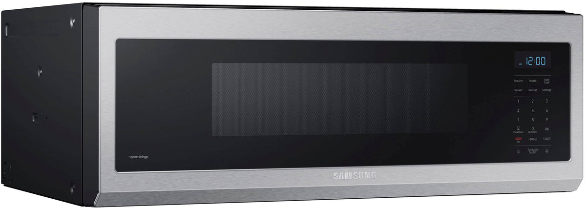 Samsung - 1.1 cu. ft. Smart SLIM Over-the-Range Microwave with 400 CFM Hood Ventilation - Stainless Steel