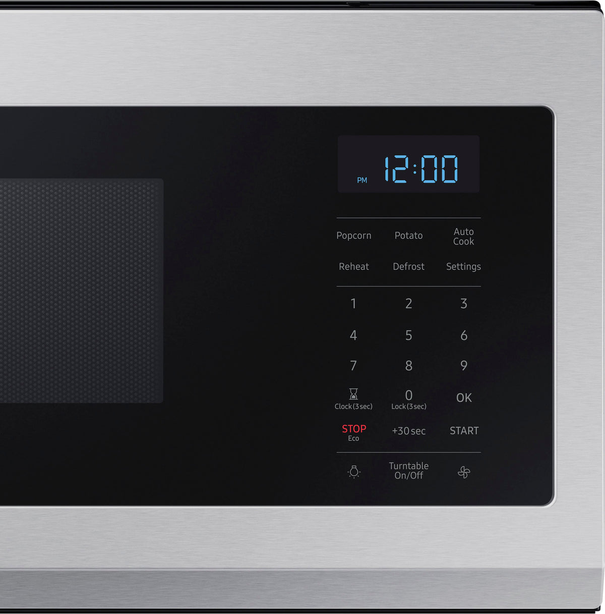 Samsung - 1.1 cu. ft. Smart SLIM Over-the-Range Microwave with 400 CFM Hood Ventilation - Stainless Steel