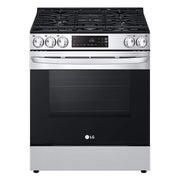 LG - 30-in Wide 5.8 Cu. Ft. Smart Slide-In Gas Range with 5 Burners, EasyClean and SuperBoil Burner - Stainless Steel