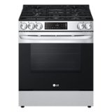 LG - 30-in Wide 5.8 Cu. Ft. Smart Slide-In Gas Range with 5 Burners, EasyClean and SuperBoil Burner - Stainless Steel