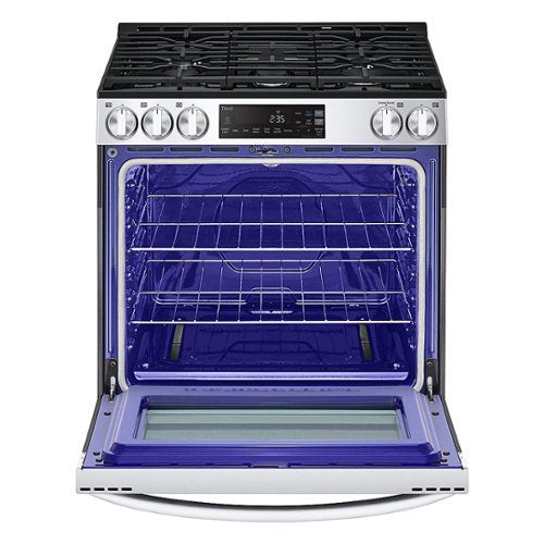 LG - 30-in Wide 5.8 Cu. Ft. Smart Slide-In Gas Range with 5 Burners, EasyClean and SuperBoil Burner - Stainless Steel