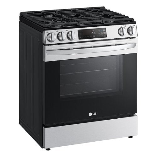 LG - 30-in Wide 5.8 Cu. Ft. Smart Slide-In Gas Range with 5 Burners, EasyClean and SuperBoil Burner - Stainless Steel