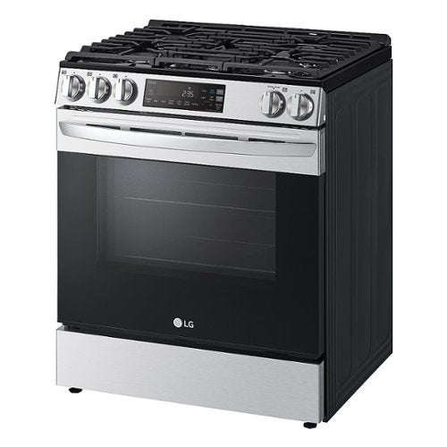LG - 30-in Wide 5.8 Cu. Ft. Smart Slide-In Gas Range with 5 Burners, EasyClean and SuperBoil Burner - Stainless Steel