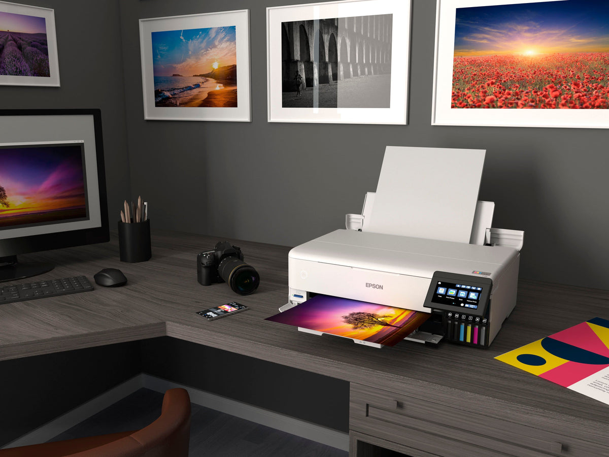 Epson - EcoTank Photo ET-8550 All-in-One Wide-format Supertank Printer - White