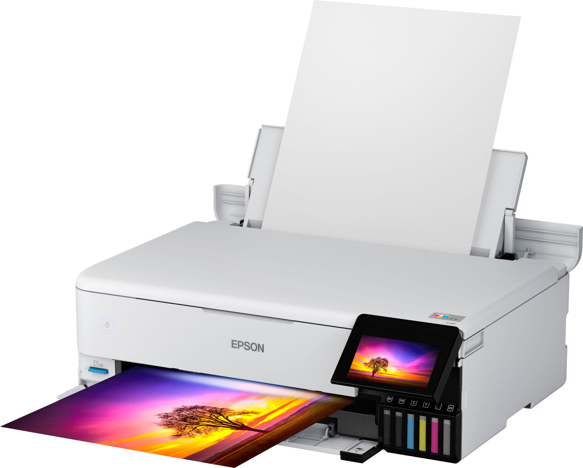 Epson - EcoTank Photo ET-8550 All-in-One Wide-format Supertank Printer - White
