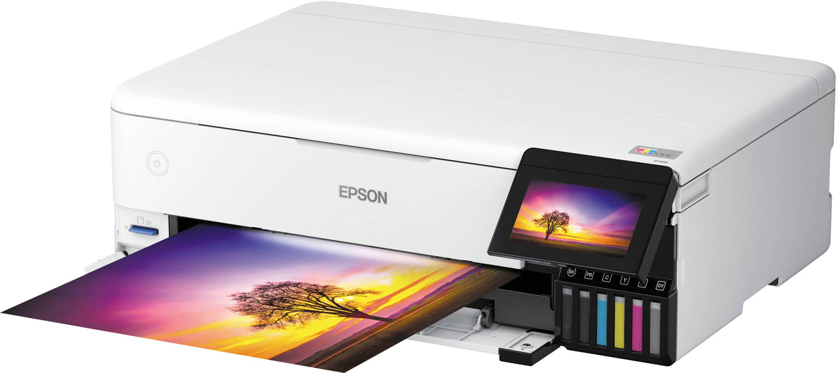 Epson - EcoTank Photo ET-8550 All-in-One Wide-format Supertank Printer - White
