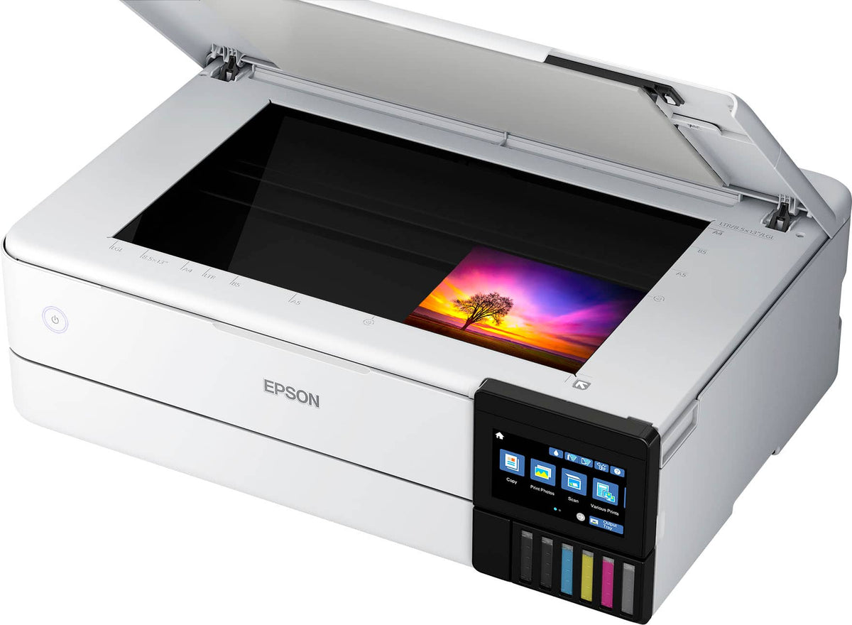Epson - EcoTank Photo ET-8550 All-in-One Wide-format Supertank Printer - White