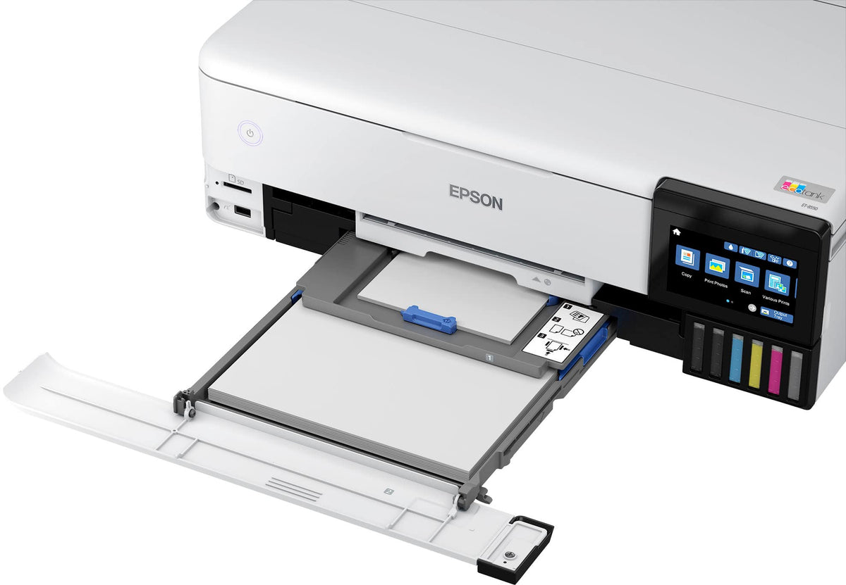Epson - EcoTank Photo ET-8550 All-in-One Wide-format Supertank Printer - White