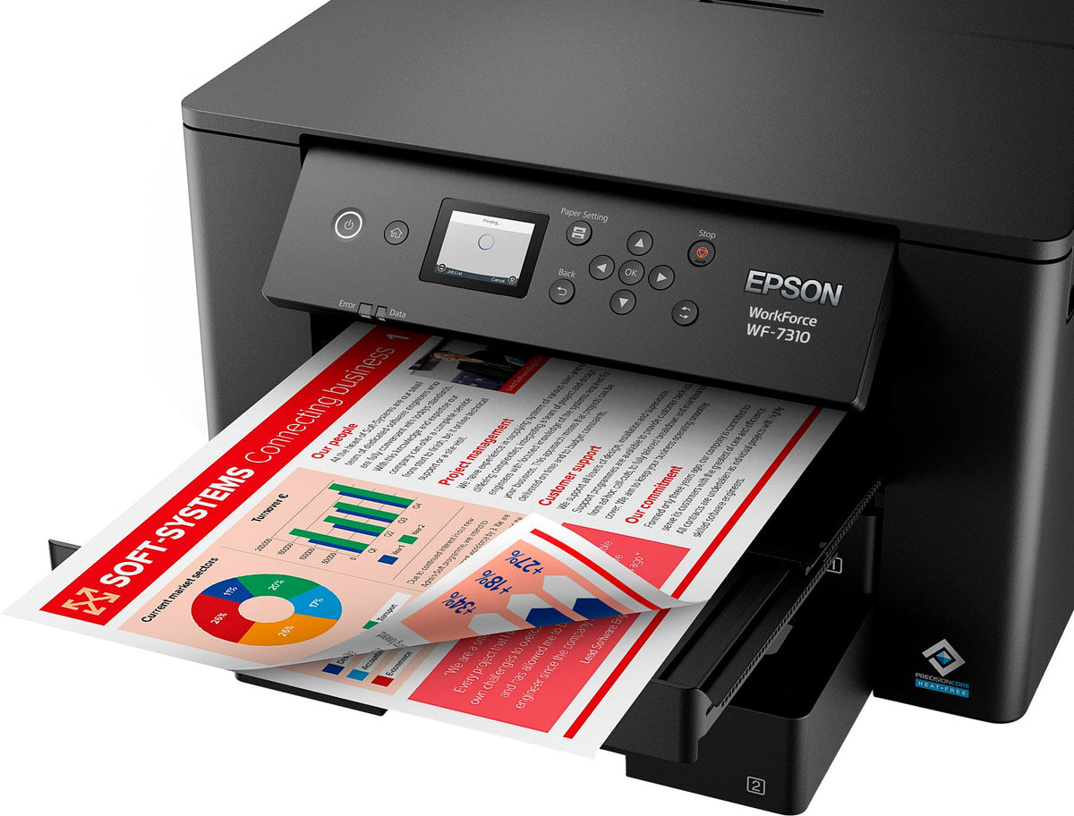 Epson - WorkForce Pro WF-7310 Wireless Wide-Format Inkjet Printer - Black
