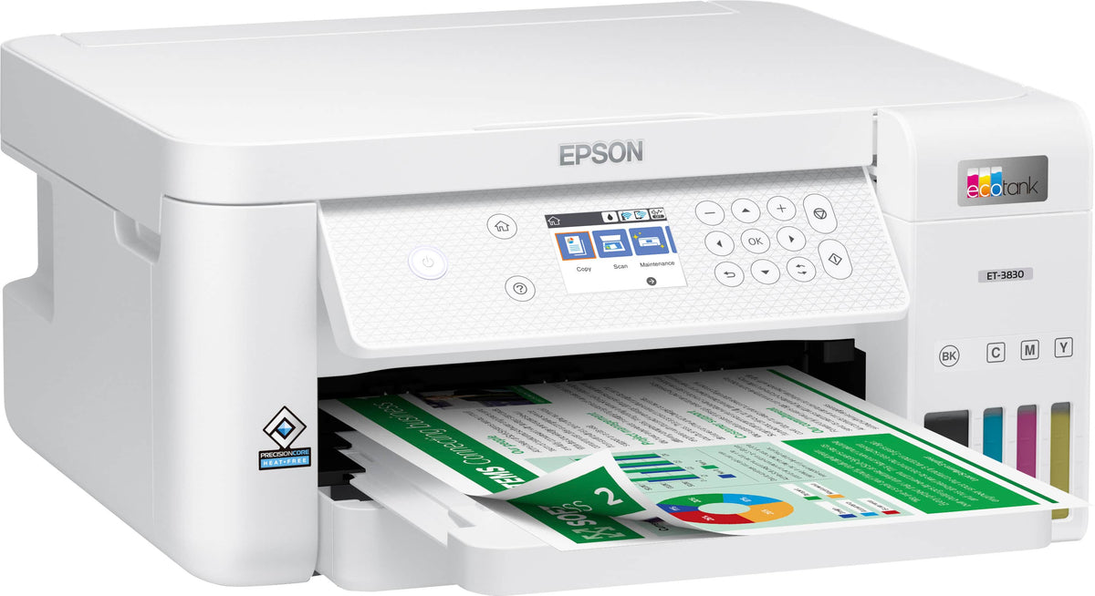 Epson - EcoTank ET-3830 All-in-One Supertank Inkjet Printer - White