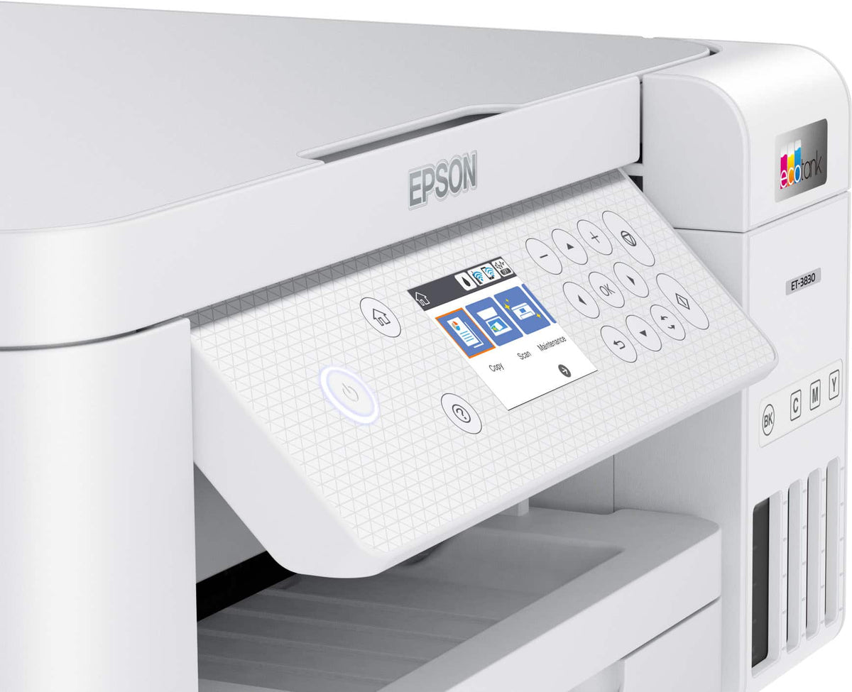 Epson - EcoTank ET-3830 All-in-One Supertank Inkjet Printer - White