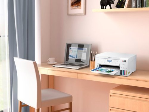 Epson - EcoTank ET-3830 All-in-One Supertank Inkjet Printer - White
