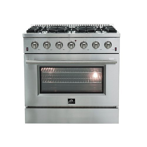 Forno Appliances - 36 in. Wide 6 Burner Galiano Alta Qualita 5.36 Cu. Ft. Freestanding Gas Range with Convection Oven - Stainless Steel
