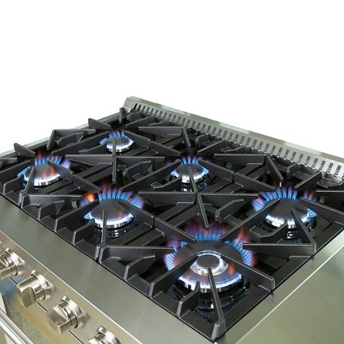 Forno Appliances - 36 in. Wide 6 Burner Galiano Alta Qualita 5.36 Cu. Ft. Freestanding Gas Range with Convection Oven - Stainless Steel