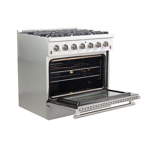 Forno Appliances - 36 in. Wide 6 Burner Galiano Alta Qualita 5.36 Cu. Ft. Freestanding Gas Range with Convection Oven - Stainless Steel