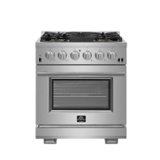 Forno Appliances - 30 in. Wide 5 Burner Capriasca Alta Qualita 4.32 Cu. Ft. Freestanding Single Oven Gas Range with Convection Oven - Stainless Steel