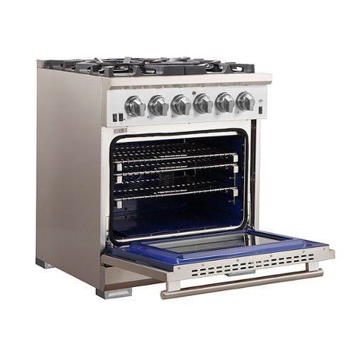 Forno Appliances - 30 in. Wide 5 Burner Capriasca Alta Qualita 4.32 Cu. Ft. Freestanding Single Oven Gas Range with Convection Oven - Stainless Steel