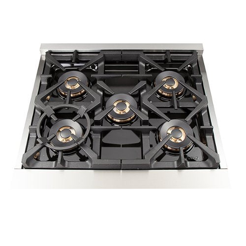 Forno Appliances - 30 in. Wide 5 Burner Capriasca Alta Qualita 4.32 Cu. Ft. Freestanding Single Oven Gas Range with Convection Oven - Stainless Steel