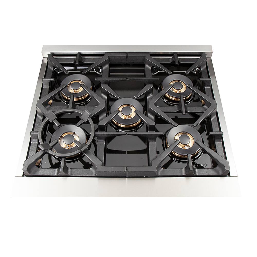 Forno Appliances - 30 in. Wide 5 Burner Capriasca Alta Qualita 4.32 Cu. Ft. Freestanding Single Oven Gas Range with Convection Oven - Stainless Steel