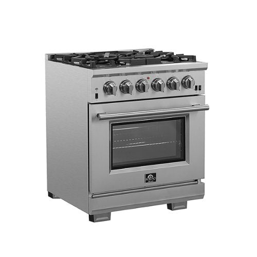 Forno Appliances - 30 in. Wide 5 Burner Capriasca Alta Qualita 4.32 Cu. Ft. Freestanding Single Oven Gas Range with Convection Oven - Stainless Steel