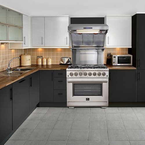 Forno Appliances - 36 in. Wide 6 Burner Capriasca Alta Qualita 5.36 Cu. Ft. Freestanding Dual Fuel Range with Convection Oven - Silver