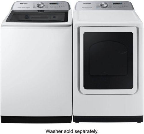 Samsung - 7.4 Cu. Ft. Smart Electric Dryer with Steam Sanitize+ - White