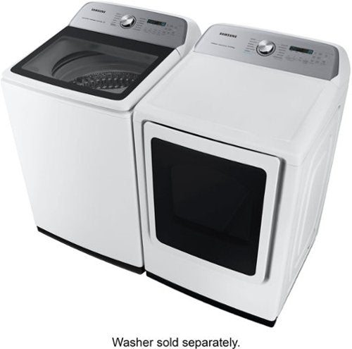 Samsung - 7.4 Cu. Ft. Smart Electric Dryer with Steam Sanitize+ - White