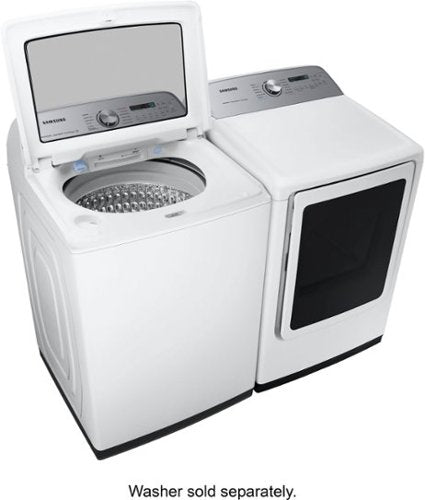 Samsung - 7.4 Cu. Ft. Smart Electric Dryer with Steam Sanitize+ - White