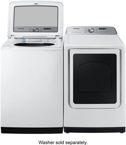 Samsung - 7.4 Cu. Ft. Smart Electric Dryer with Steam Sanitize+ - White