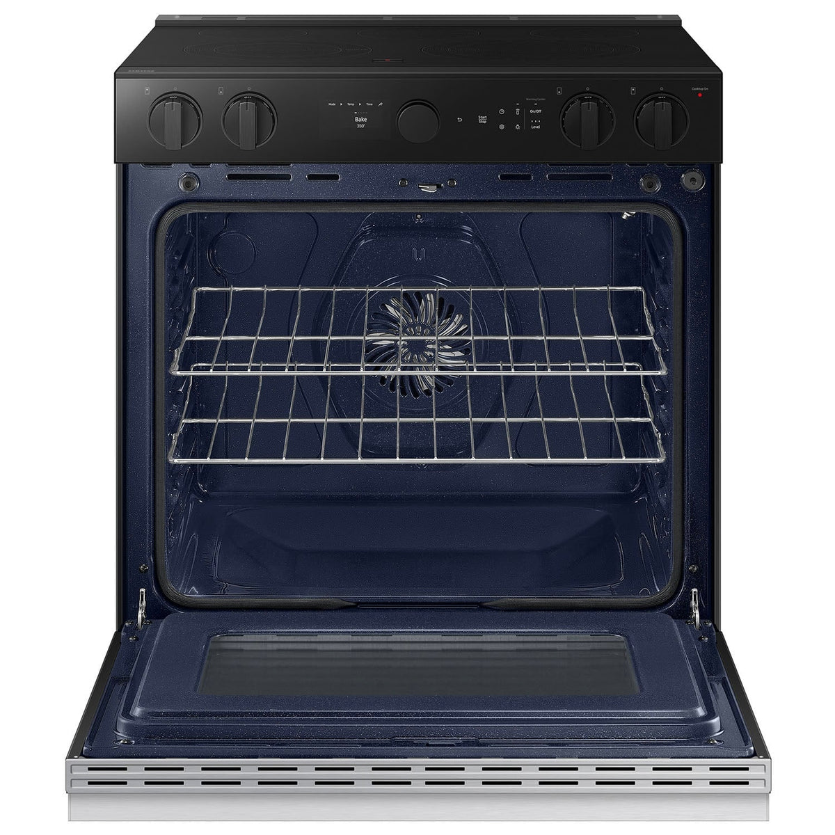 Samsung - 30 in. Wide 5 Elements Bespoke Smart Slide-In Electric Range 6.3 cu. ft. with Air Sous Vide & Air Fry - Stainless Steel