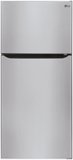 LG - 33-in Wide 23.8 Cu. Ft. Top Freezer Refrigerator with Internal Water Dispenser - Stainless Steel