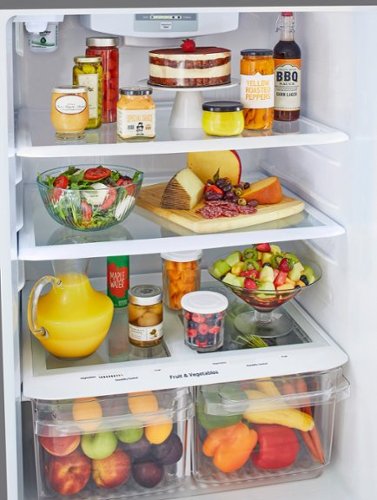 LG - 33-in Wide 23.8 Cu. Ft. Top Freezer Refrigerator with Internal Water Dispenser - Stainless Steel