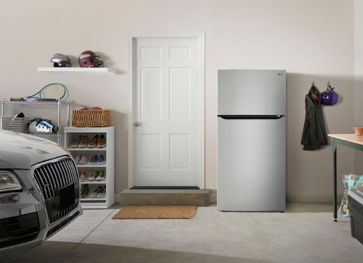 LG - 33-in Wide 23.8 Cu. Ft. Top Freezer Refrigerator with Internal Water Dispenser - Stainless Steel