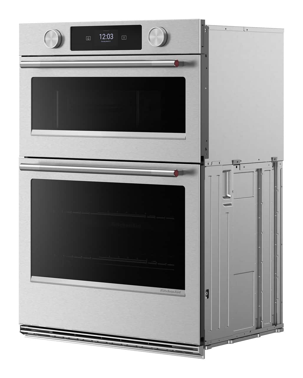 KitchenAid - 30" Smart Built-In Electric Combination Wall Oven with Microwave and Intelligent Cooking Camera - Stainless Steel
