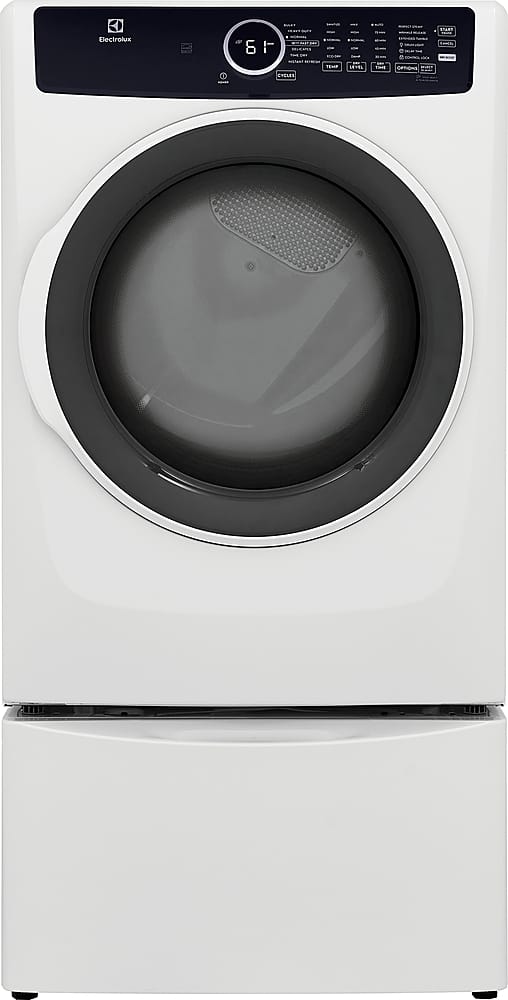 Electrolux - 8.0 Cu. Ft. Stackable Electric Dryer with Steam - White