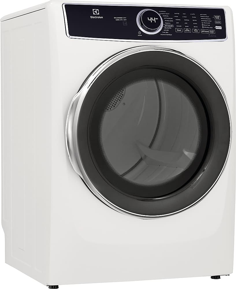 Electrolux - 8.0 Cu. Ft. Stackable Electric Dryer with Steam and LuxCare Dry System - White
