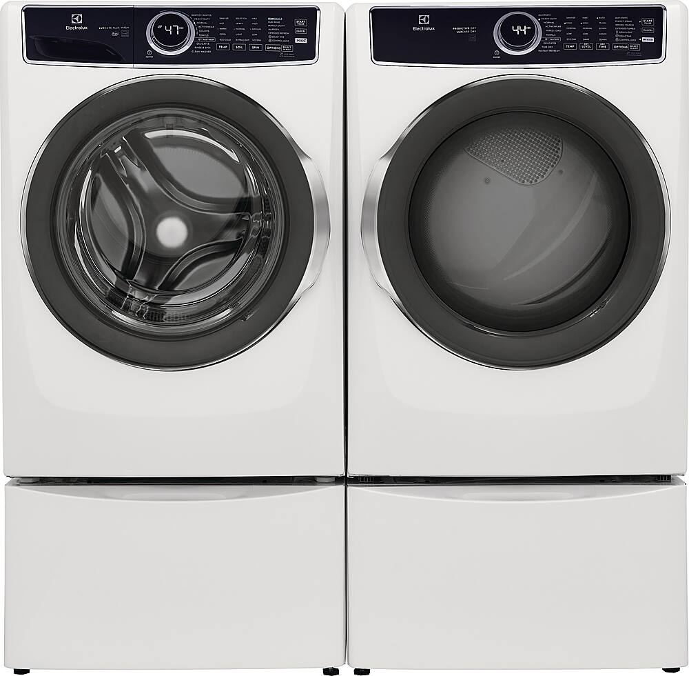 Electrolux - 8.0 Cu. Ft. Stackable Electric Dryer with Steam and LuxCare Dry System - White