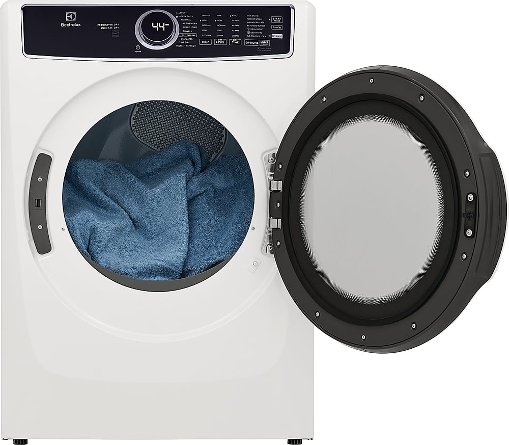 Electrolux - 8.0 Cu. Ft. Stackable Electric Dryer with Steam and LuxCare Dry System - White