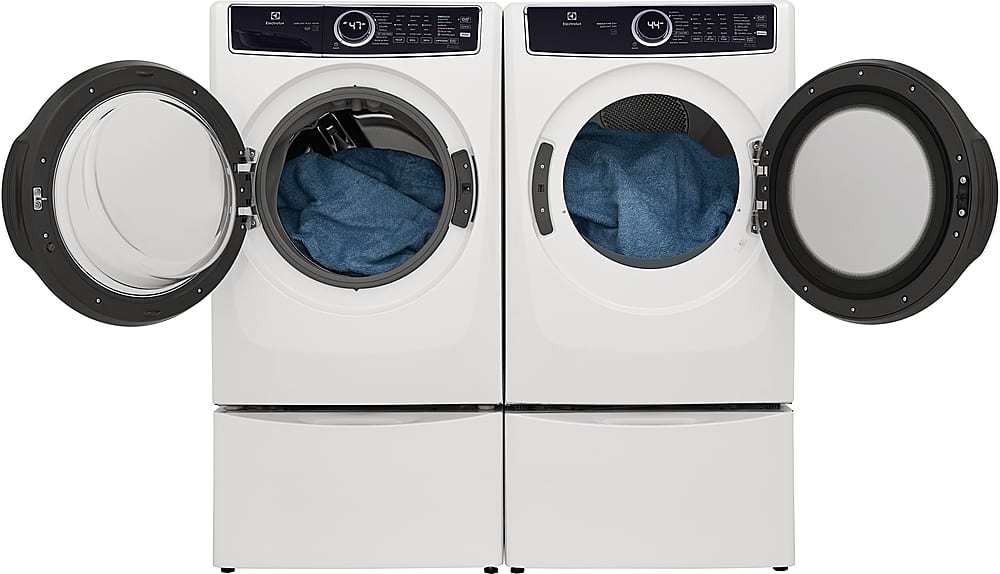 Electrolux - 8.0 Cu. Ft. Stackable Electric Dryer with Steam and LuxCare Dry System - White