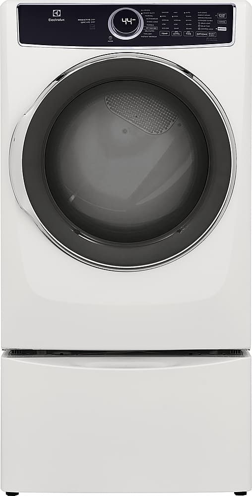 Electrolux - 8.0 Cu. Ft. Stackable Electric Dryer with Steam and LuxCare Dry System - White