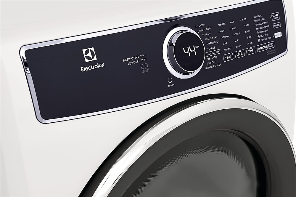 Electrolux - 8.0 Cu. Ft. Stackable Electric Dryer with Steam and LuxCare Dry System - White