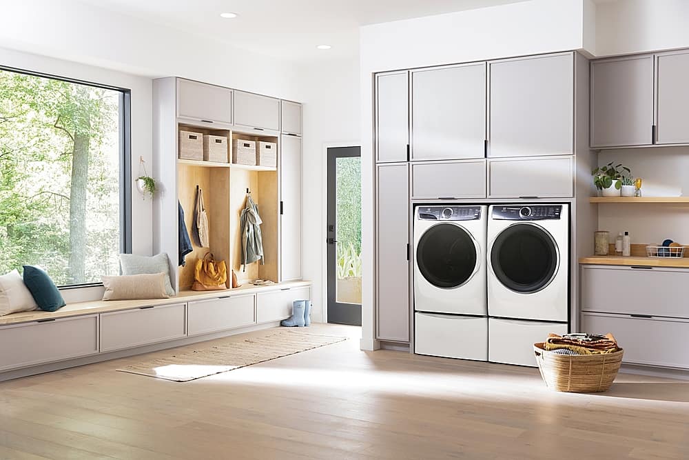 Electrolux - 4.5 Cu.Ft. Stackable Front Load Washer with Steam and SmartBoost Wash System - White