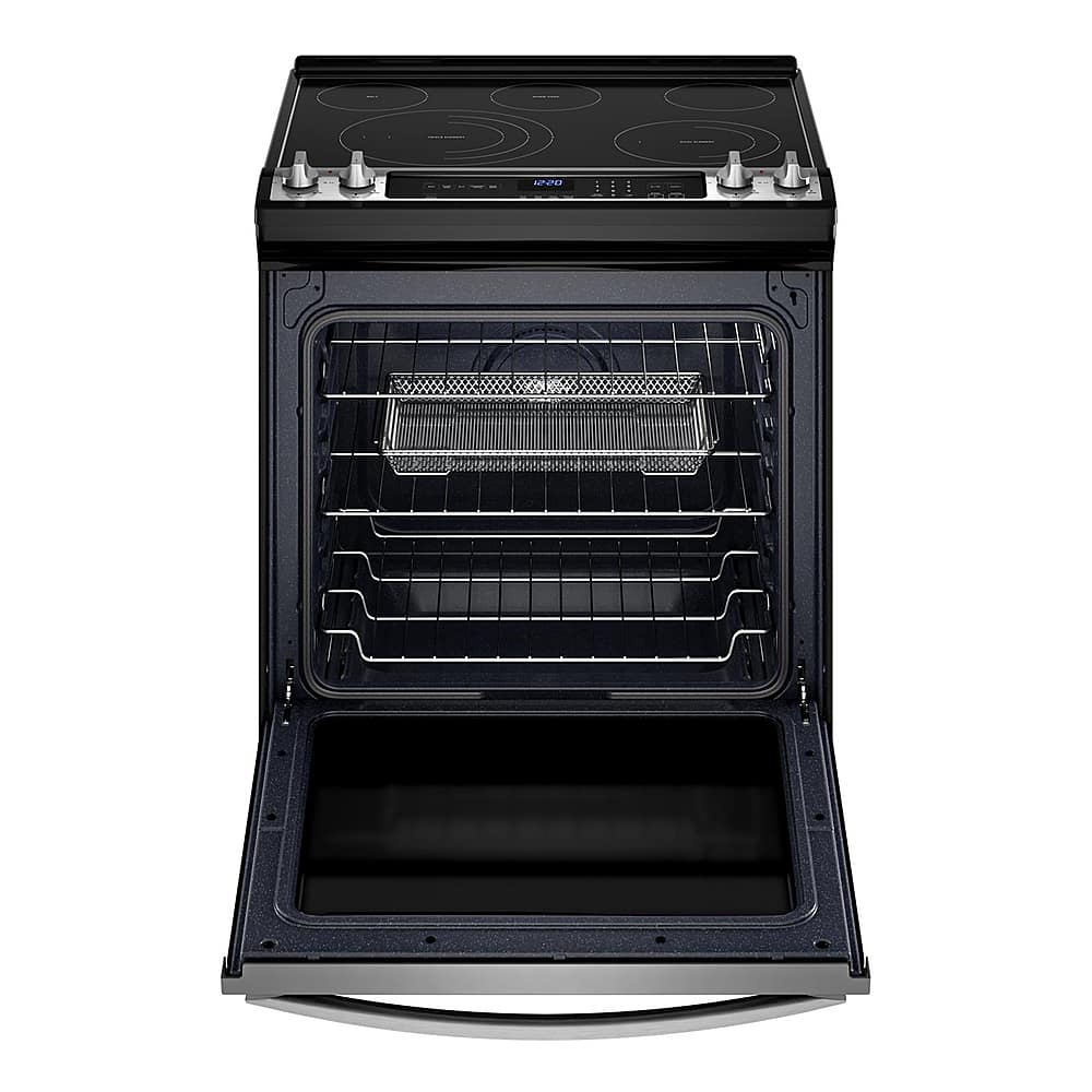 Whirlpool - 30 in. Wide 5 element 6.4 cu. ft. Freestanding Electric True Convection Range with Air Fry for Frozen Foods - Stainless Steel