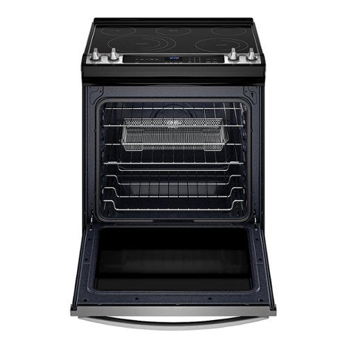 Whirlpool - 30 in. Wide 5 element 6.4 cu. ft. Freestanding Electric True Convection Range with Air Fry for Frozen Foods - Stainless Steel