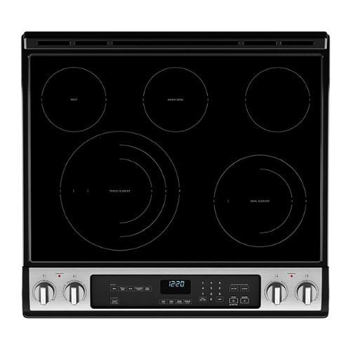 Whirlpool - 30 in. Wide 5 element 6.4 cu. ft. Freestanding Electric True Convection Range with Air Fry for Frozen Foods - Stainless Steel