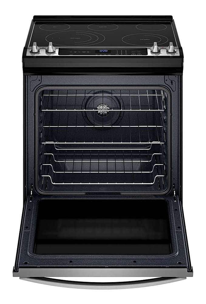 Whirlpool - 30 in. Wide 5 element 6.4 cu. ft. Freestanding Electric True Convection Range with Air Fry for Frozen Foods - Stainless Steel