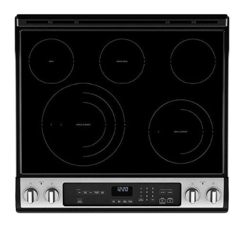 Whirlpool - 30 in. Wide 5 element 6.4 cu. ft. Freestanding Electric True Convection Range with Air Fry for Frozen Foods - Stainless Steel