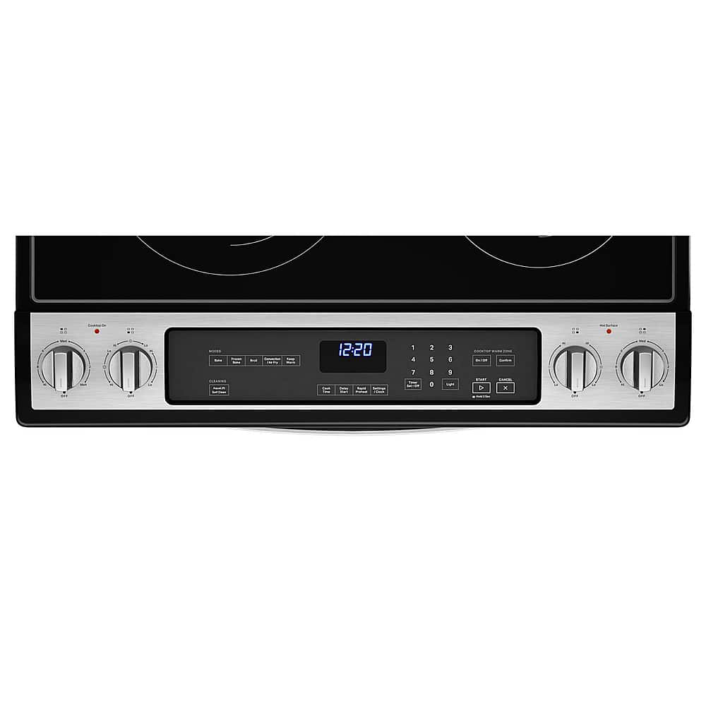 Whirlpool - 30 in. Wide 5 element 6.4 cu. ft. Freestanding Electric True Convection Range with Air Fry for Frozen Foods - Stainless Steel