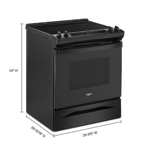 Whirlpool - 30 in. Wide 4 element 4.8 cu. ft. Electric Range - Black